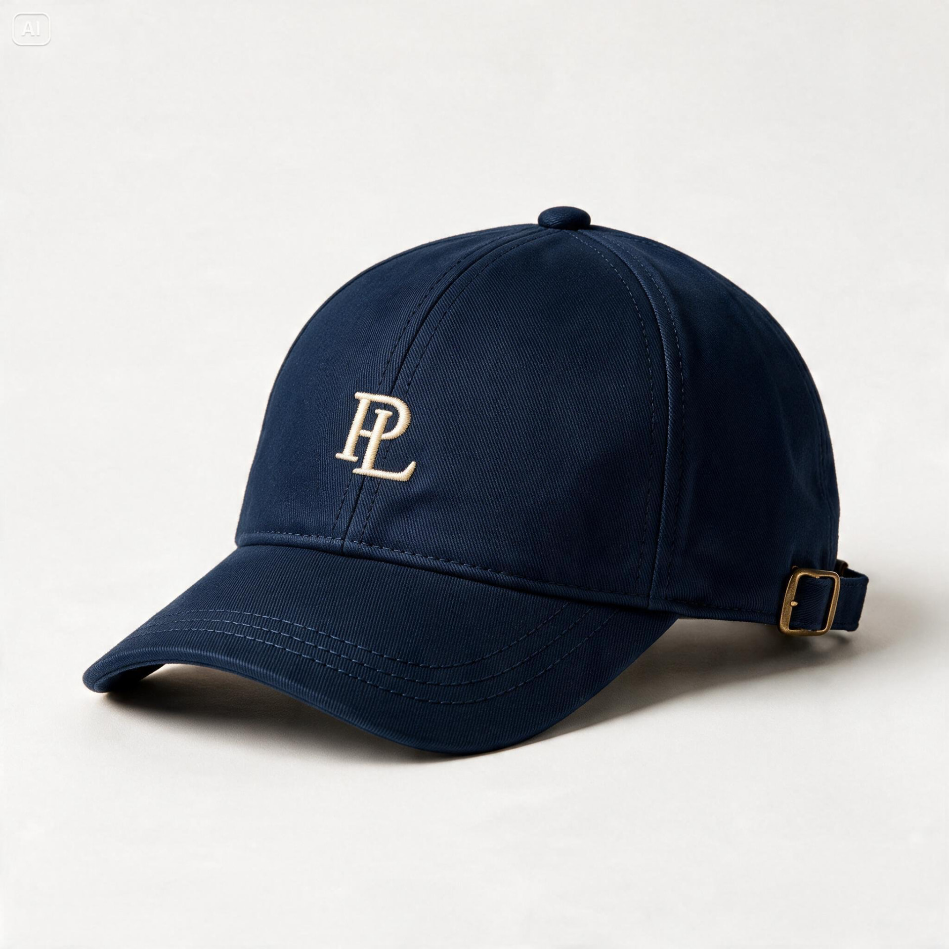 Navy Pangudi Luhur cap with cream PL monogram