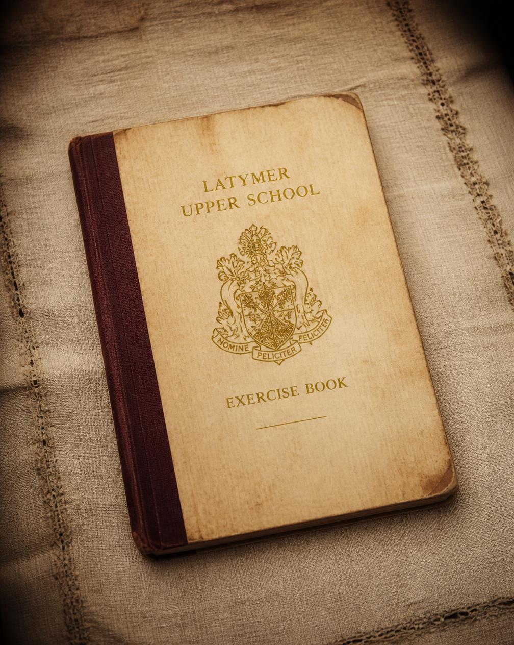 Exercise Notebook in Cream & Oxblood