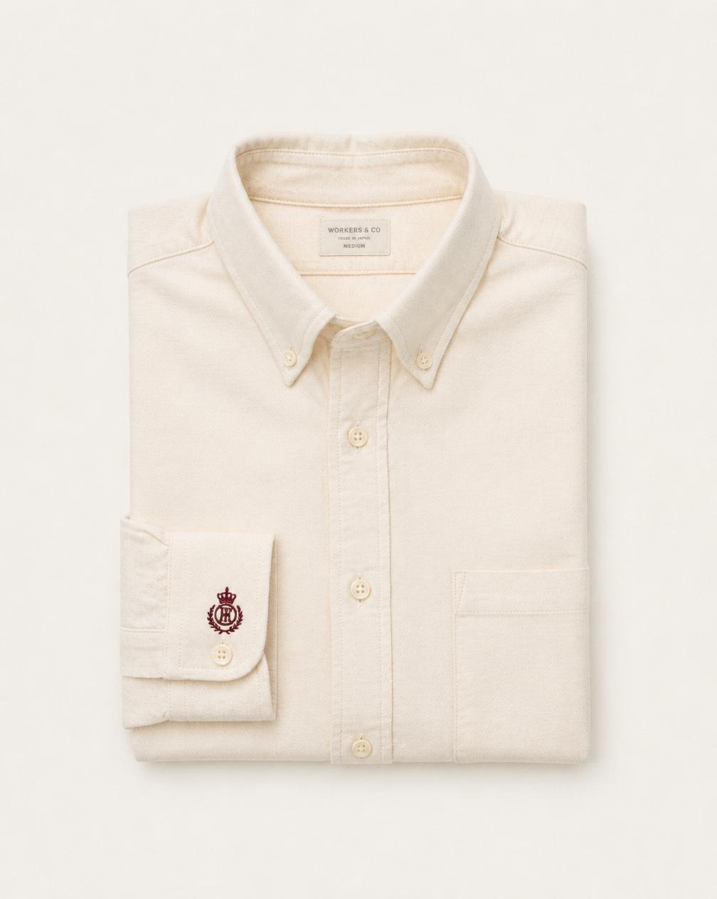 The White Shirt Rule Oxford in Undyed Bone